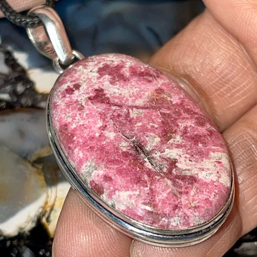 Pink Thulite Pendant 2 1/4”